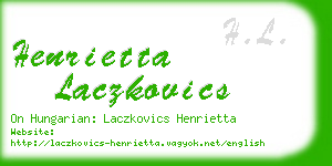 henrietta laczkovics business card